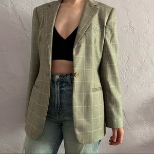 Armani windowpane silk blazer